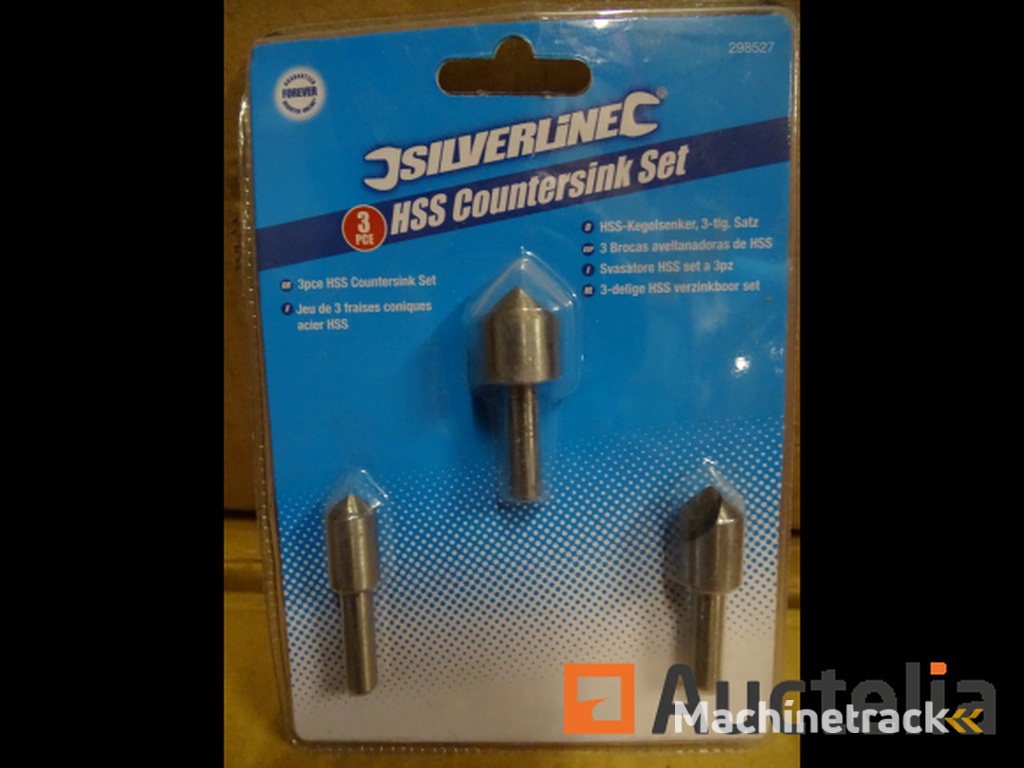 Set van 3 HSS stalen conische frezen