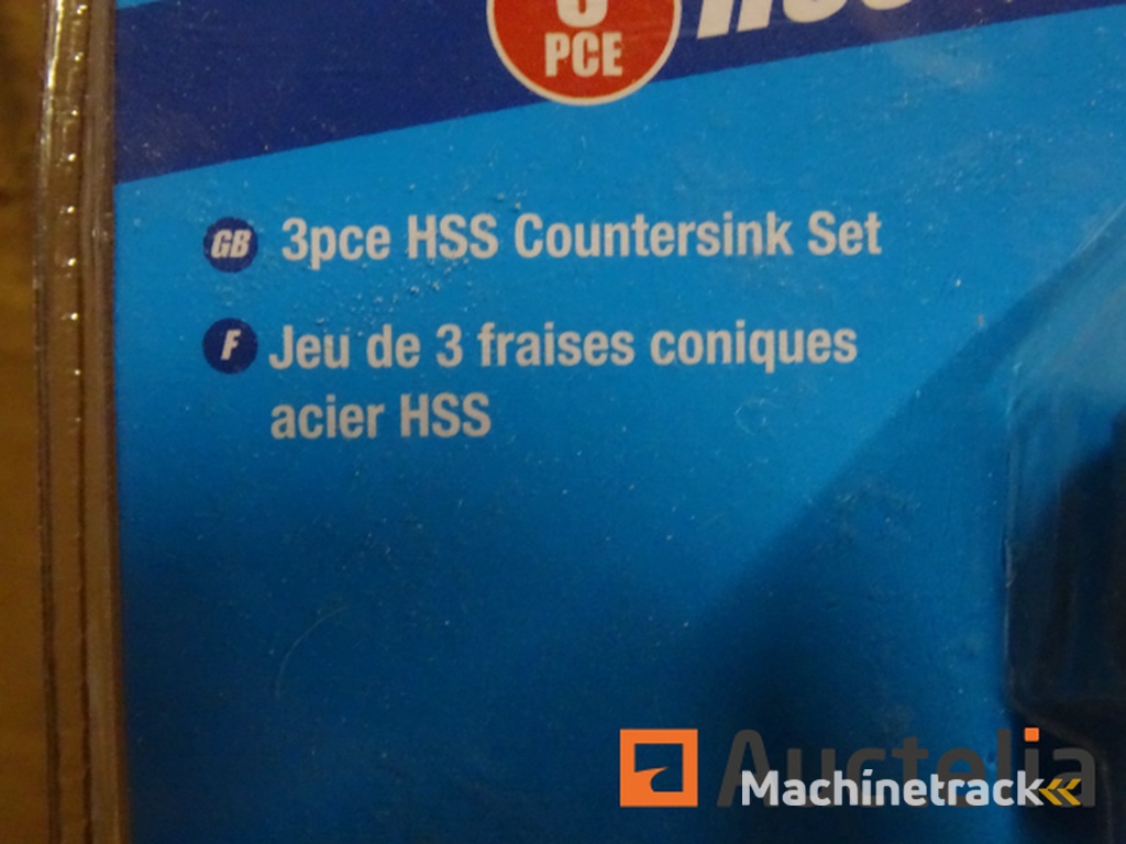 Set van 3 HSS stalen conische frezen