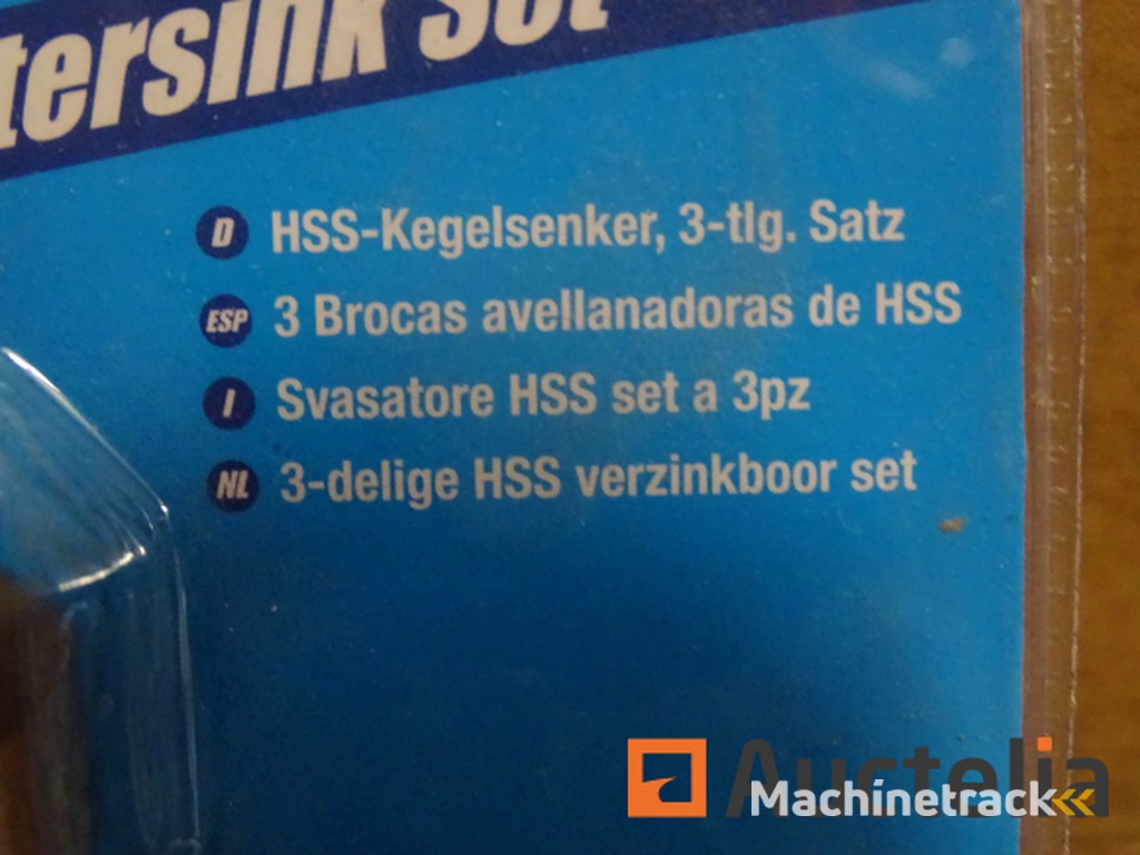 Set van 3 HSS stalen conische frezen