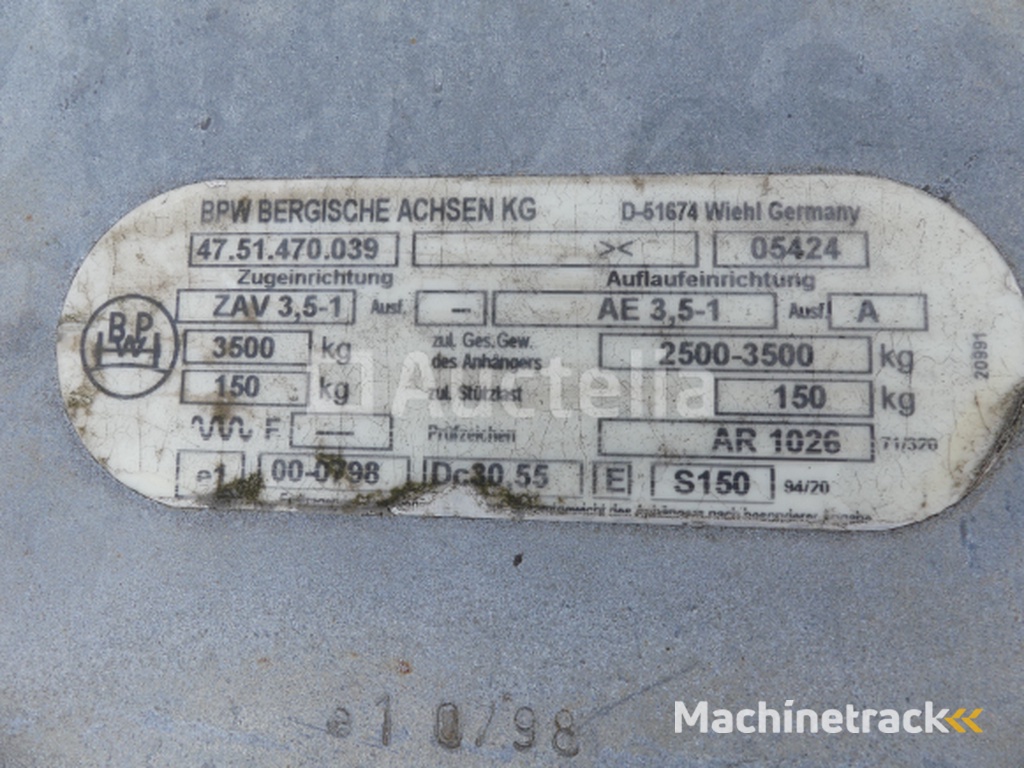 Macer machine aanhangwagen