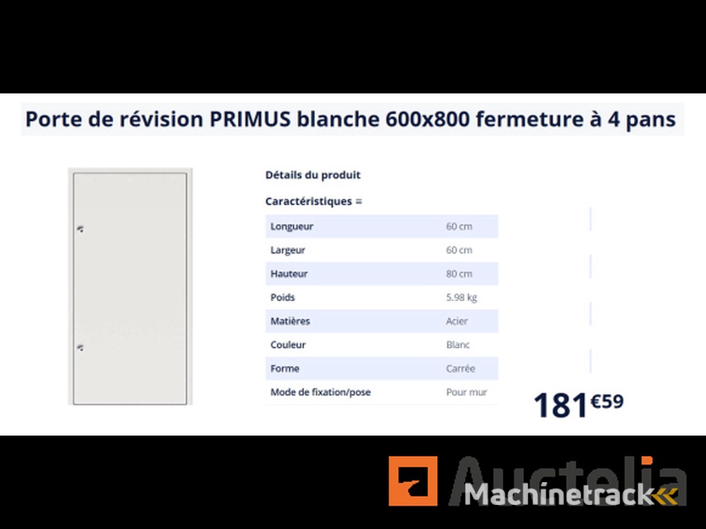 UPMANN PRIMUS Revisiedeur - 600 x 800 mm