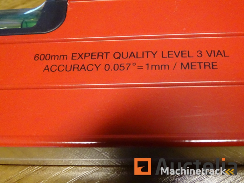 Set van 2 professionele waterpassen van versterkt aluminium SILVERLINE Expert