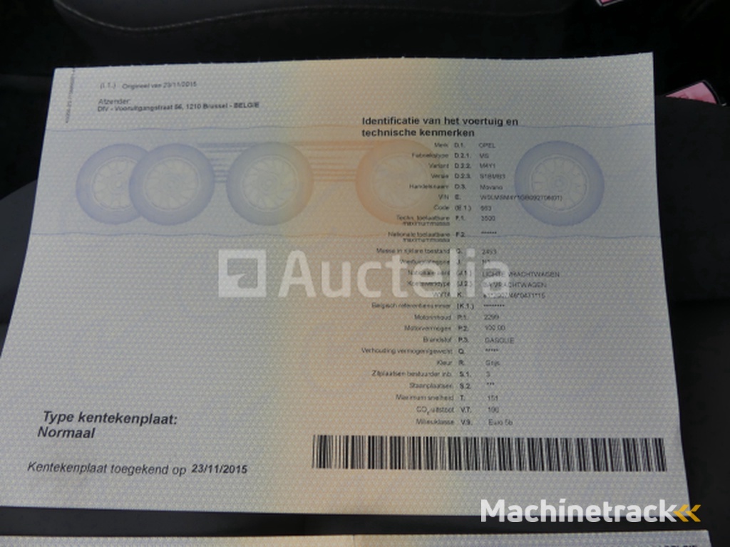 Opel Movano drieweg bestelwagen (2015-74.203 km)