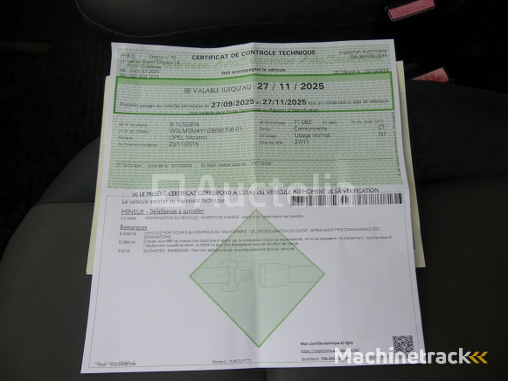 Opel Movano drieweg bestelwagen (2015-74.203 km)