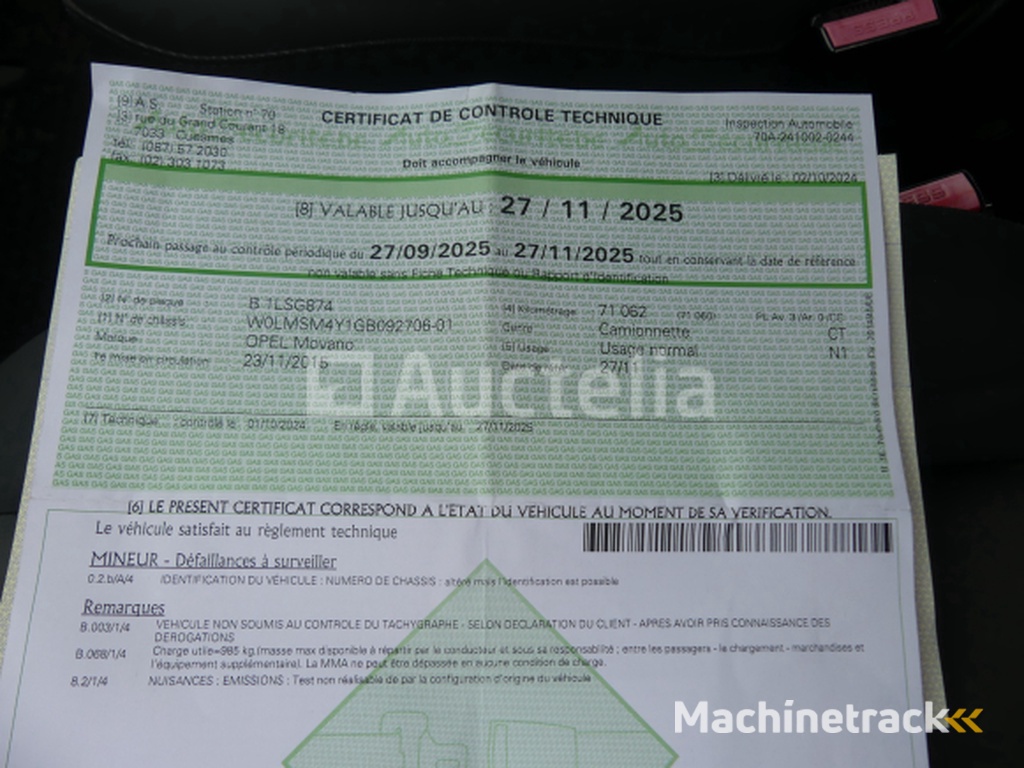 Opel Movano drieweg bestelwagen (2015-74.203 km)