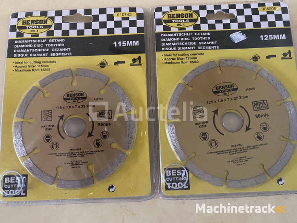 2 x diamantschijf 115 en 125 mm