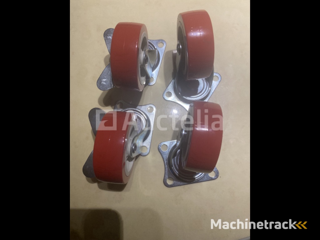 4 swivel castors 75 mm with brake