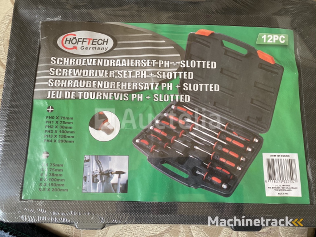 12 piece screwdriver set PH + Slotted in case