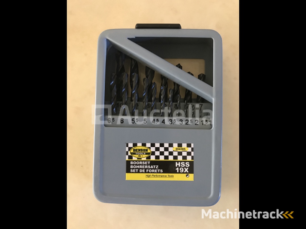 19 piece HSS metal drill set in case