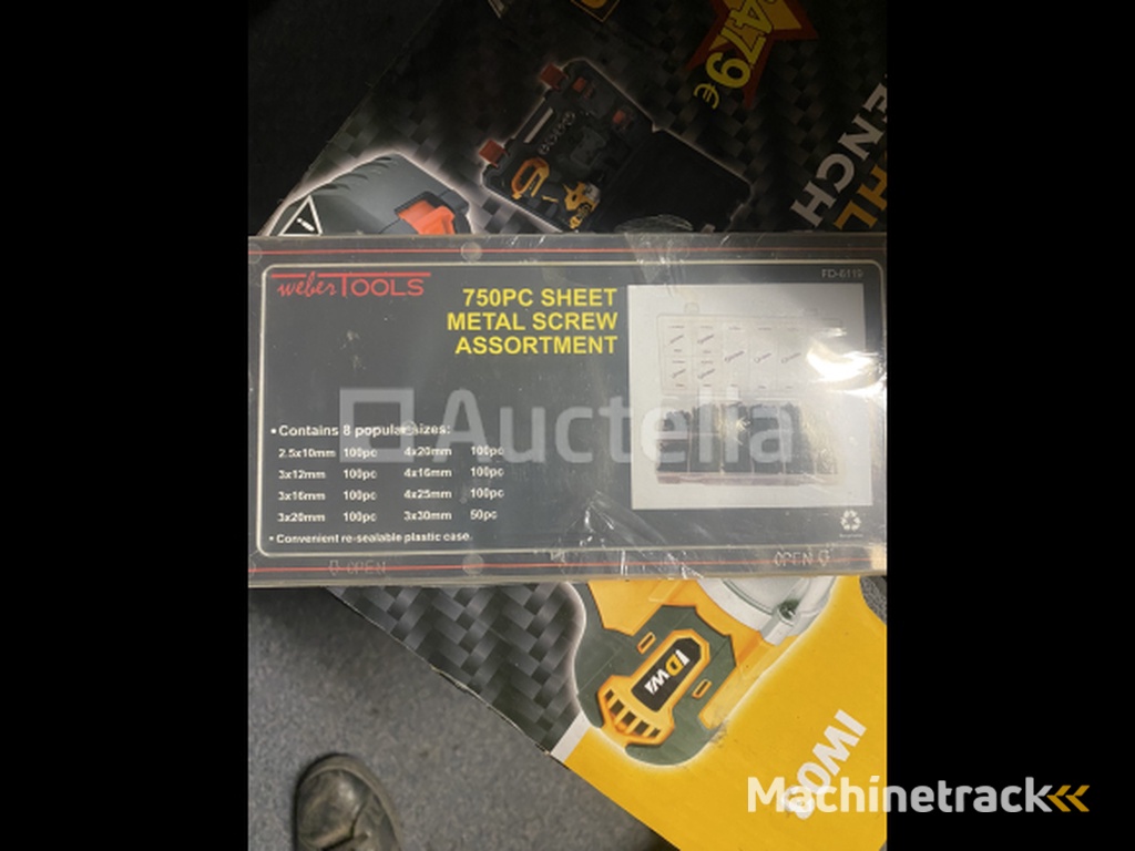 Assortment of metal screws