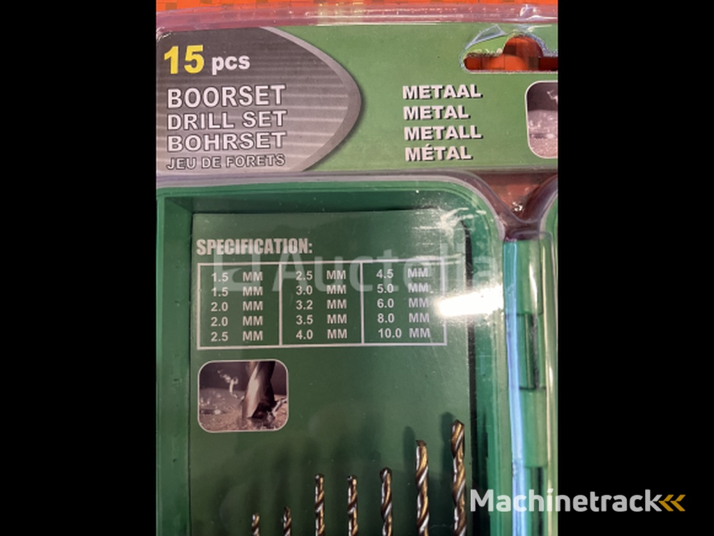 Metaalboren set in koffer