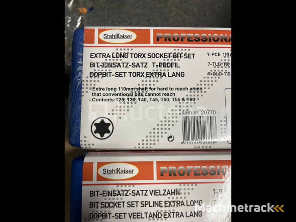 2 x extra long socket bit set Torx and Spline