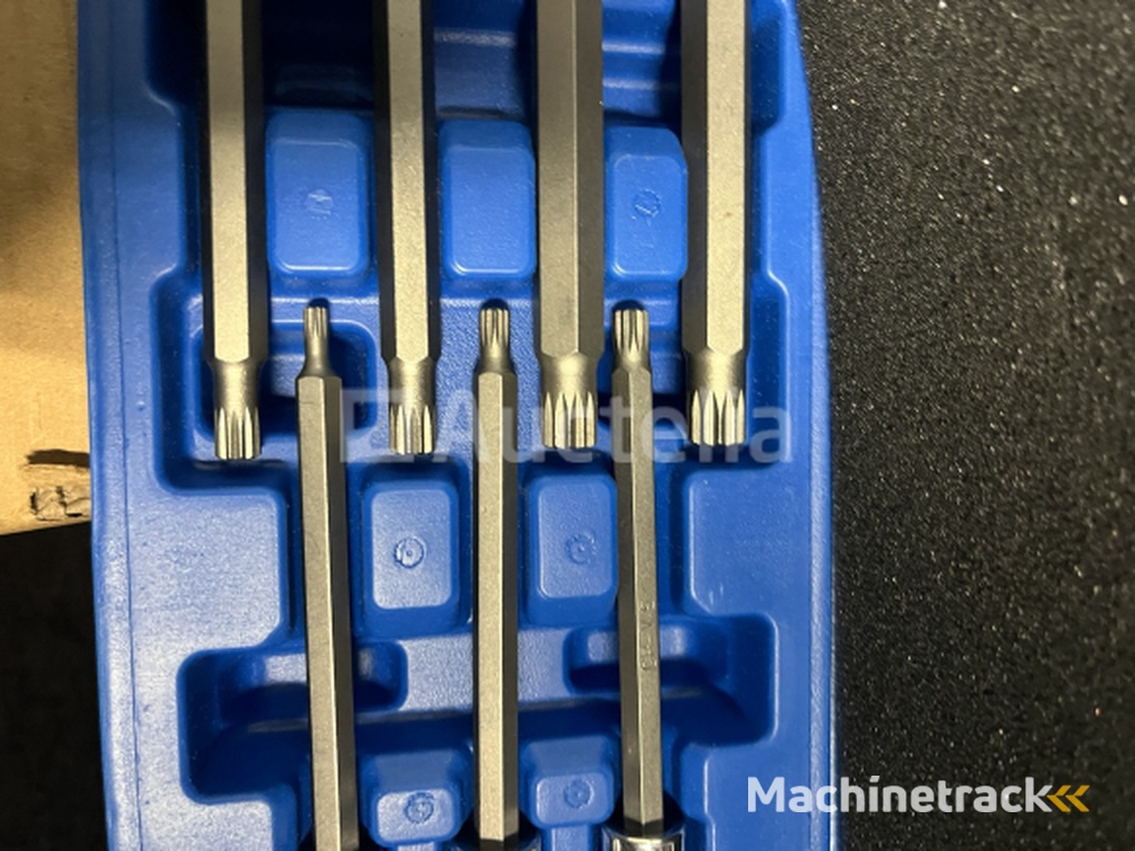 2 x verlengde bit dopset veeltand en inbus