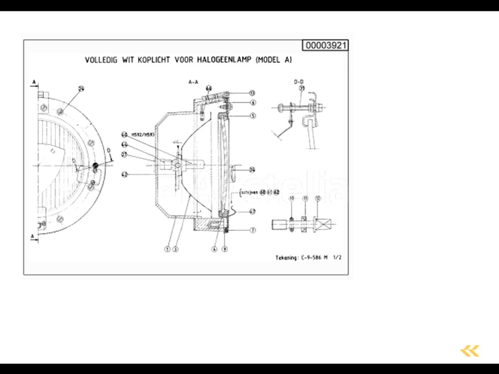 1 SNCB locomotive headlight (RED)