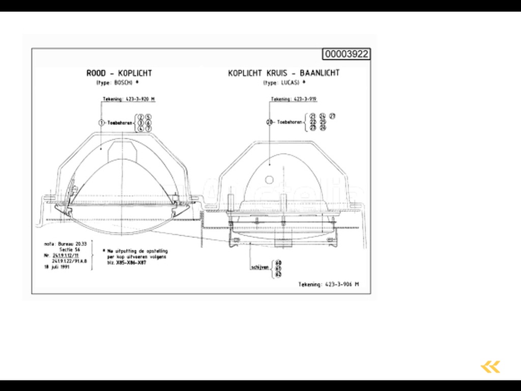 1 SNCB locomotive headlight (RED)