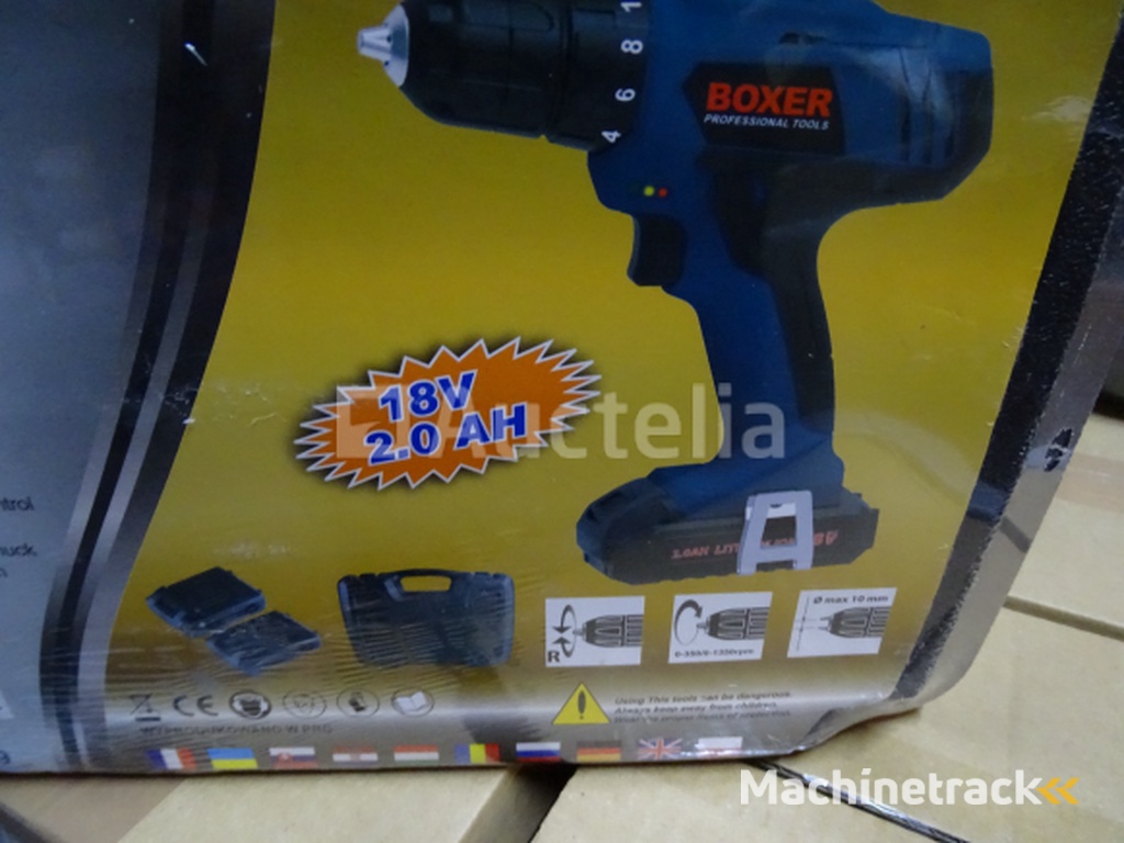 18V cordless screwdriver in its box BOXER SR-019