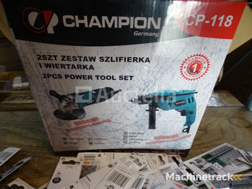 Drilling Rig, Grinding Machine CHAMPION CP-118 with 60 BOSCH Bits