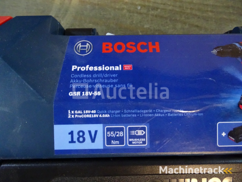 BOSCH GSR 18V-55 cordless drill driver in its systainer