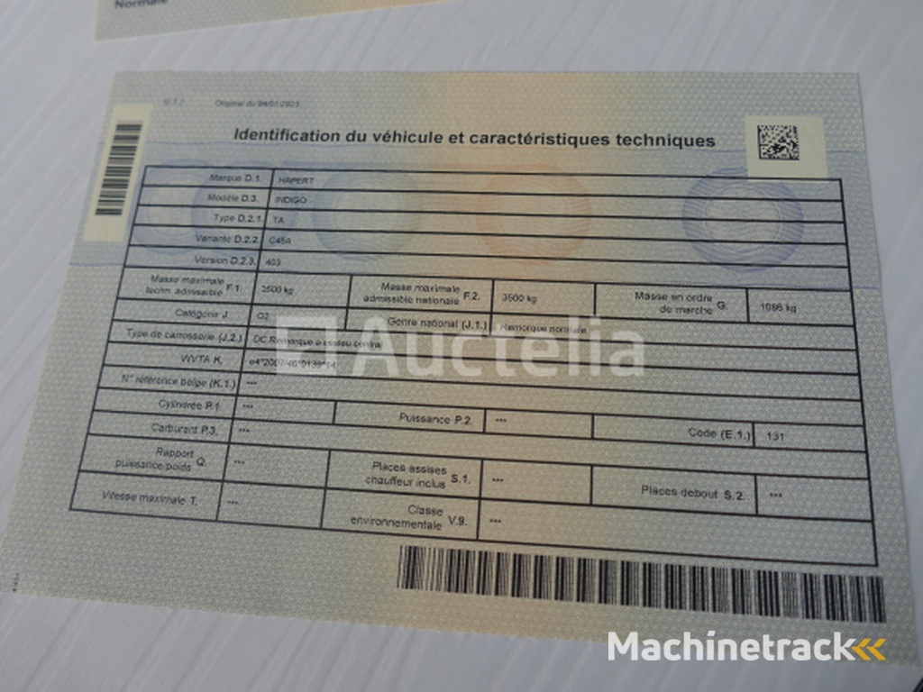 Ifor Williams 2Hb CT35 Voertuig Carrier Aanhangwagen (VIN:SCKD00000L0785606)