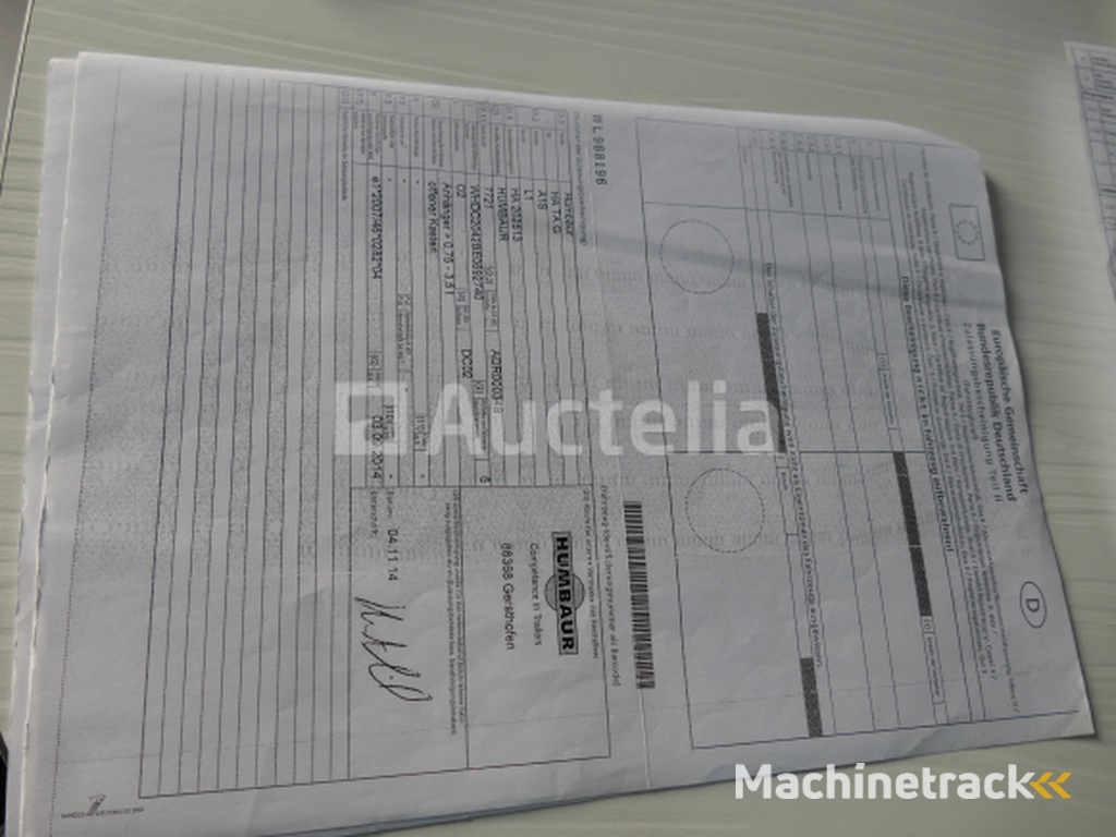 Humbaur HA TA G A15 dubbelassige aanhangwagen met vaste zijde (VIN:WHDC2042BE0692740)