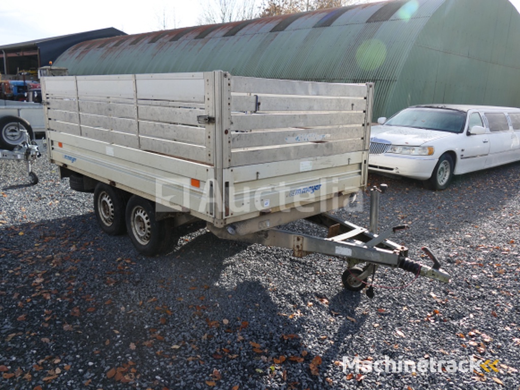 Dubbelassige dieplader met Meyer zijwanden en verlengstukken