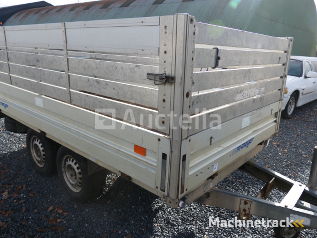 Dubbelassige dieplader met Meyer zijwanden en verlengstukken