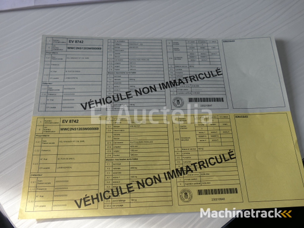 Dubbelassige dieplader met Meyer zijwanden en verlengstukken