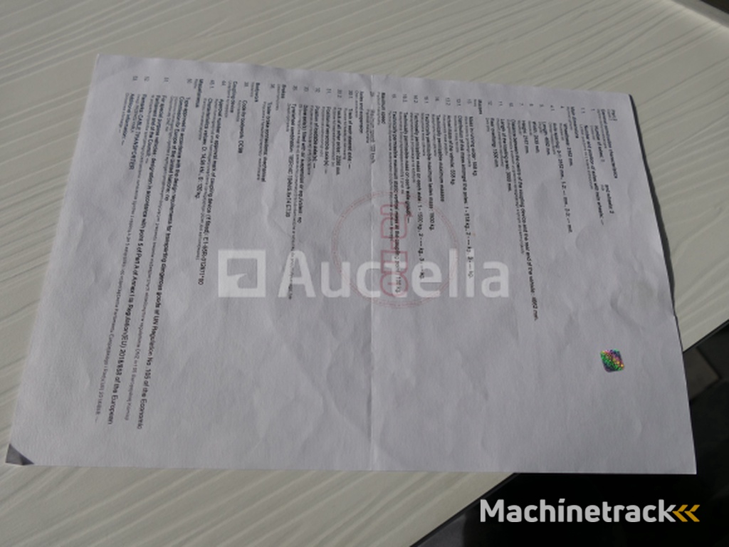 Ta-no T3A 32H enkelassige spoeldrager aanhangwagen (VIN: SWV3AA32HPK000053)