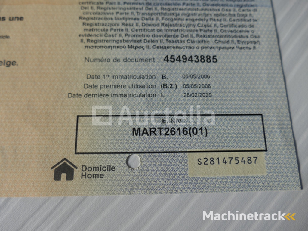 Marco AV27TA Dubbelassige Vaste Sideboard Aanhangwagen (VIN:MAPT2616)