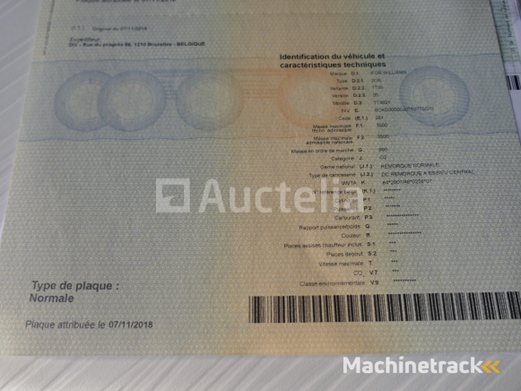 Ifor Williams 2Cb TT35 dubbelassige buigende aanhangwagen (VIN:SCKD00000J0752775)