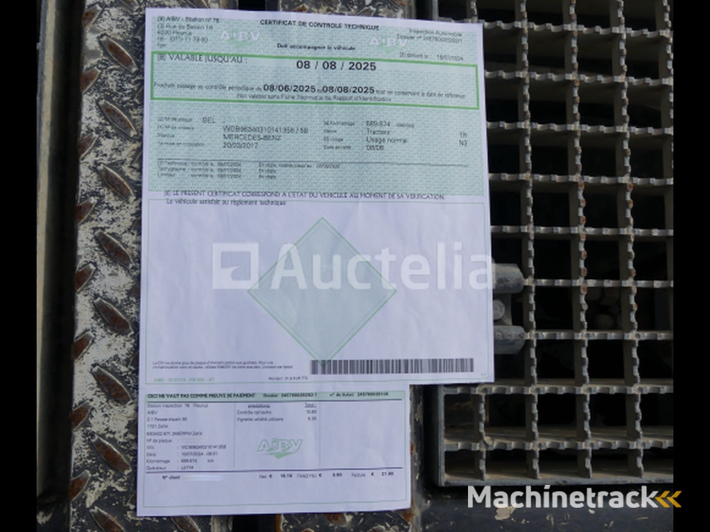 Mercedes-Benz Actros trekker (2017-690.339 km-VIN:WDB96340310141358)