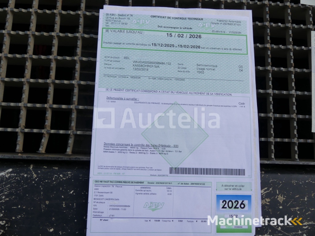 Kassbohrer Lowbed Trailer (2018-VIN:WKVDAS00300088494)