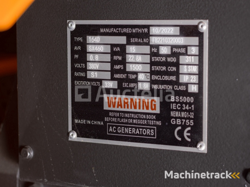 Daewoo DAGFS-15  noodstroomaggregaat 15KVA