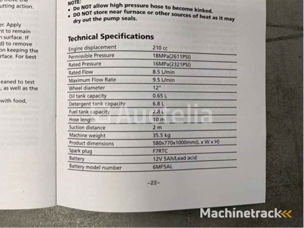 Kremer  KR-170B Hogedrukreiniger
