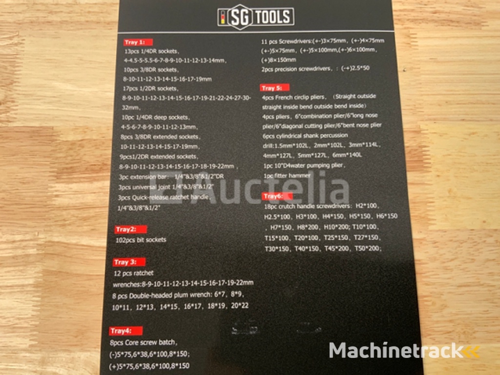 Gereedschapswagen Stahlgruppe 258 delig