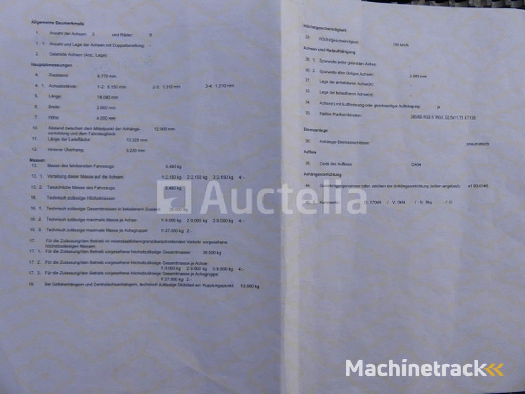 Kogel SVA-24 Refrigerated Semi-Trailer (2017-VIN:WK0S0002400211333)