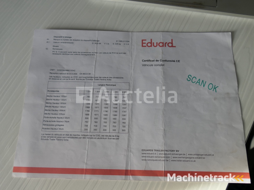 Eduard dubbelassige gaas aanhanger (VIN:YC3EDUARD21140824)