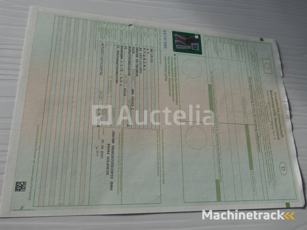 Unsinn AS enkelassige aanhangwagen 1837-13-1800 (VIN:WUFAJ7900MO139196)