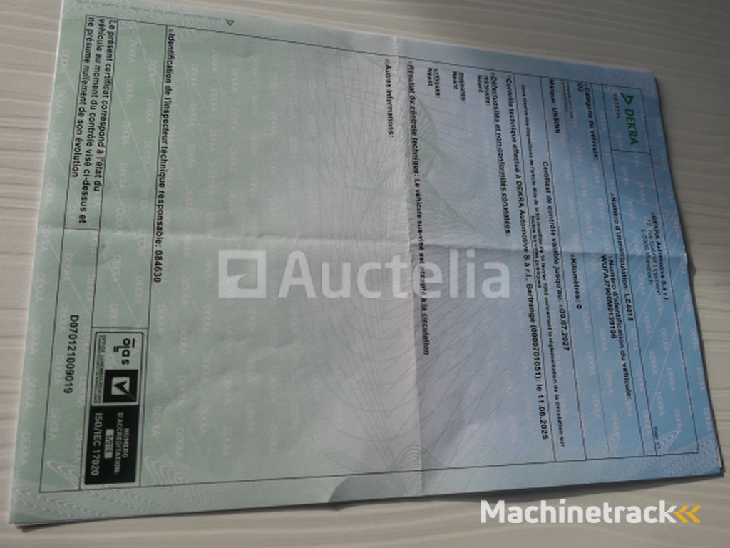 Unsinn AS enkelassige aanhangwagen 1837-13-1800 (VIN:WUFAJ7900MO139196)