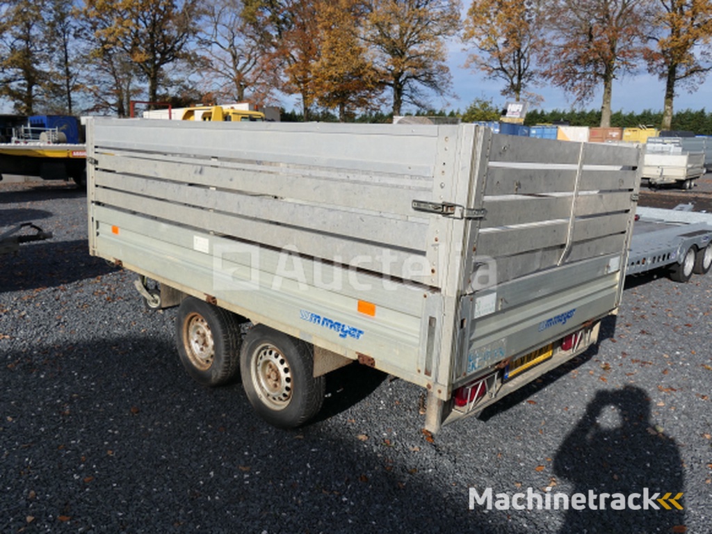 Dubbelassige dieplader met Meyer zijwanden en verlengstukken