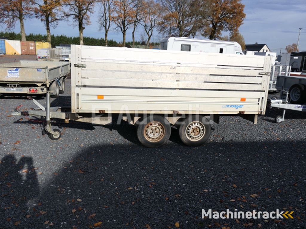 Dubbelassige dieplader met Meyer zijwanden en verlengstukken