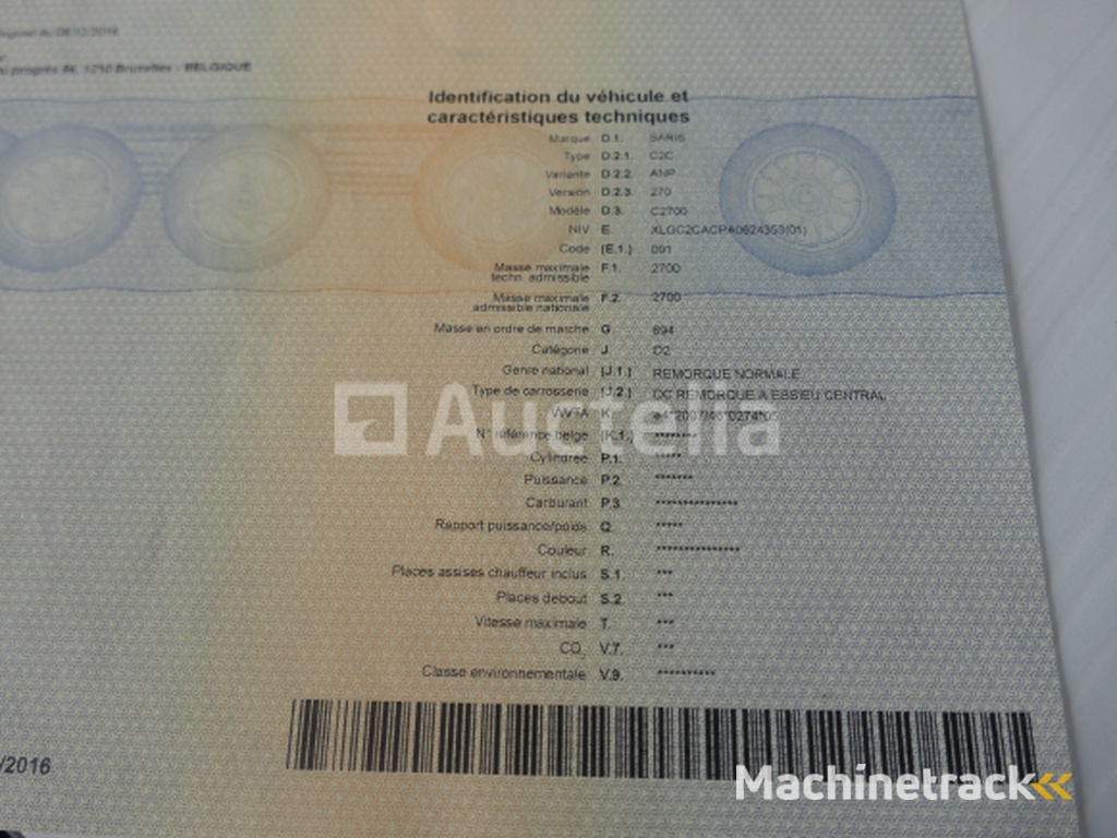 Saris C2700 dieplader (VIN:XLGC2CACPA0624353)