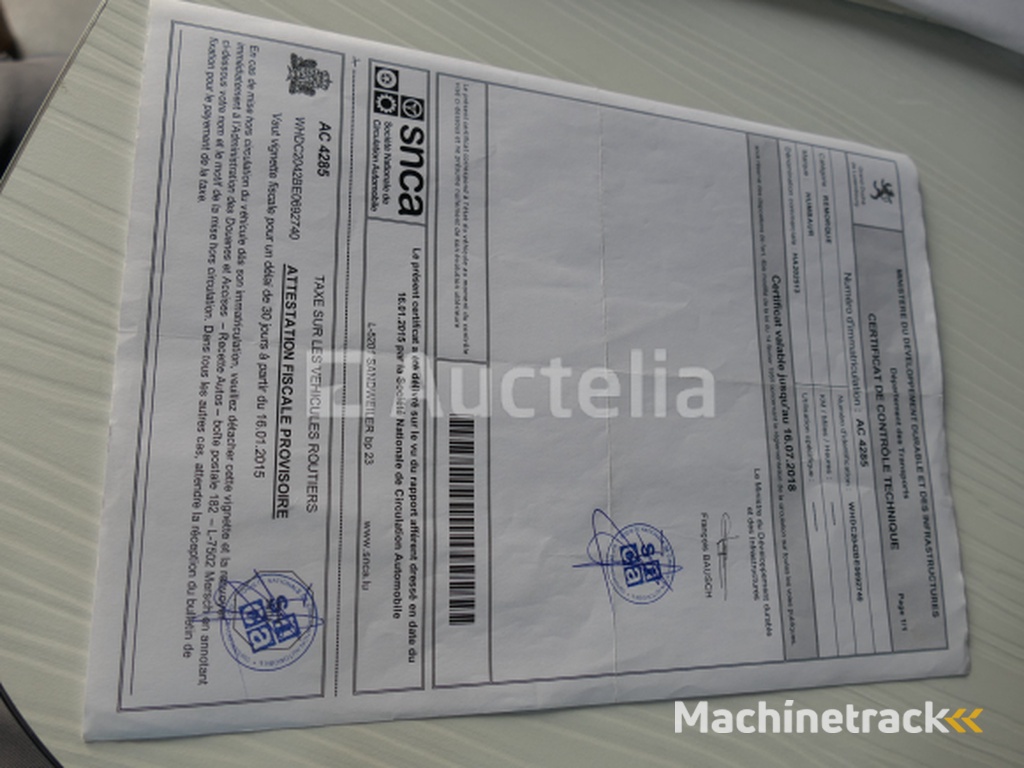 Humbaur HA TA G A15 dubbelassige aanhangwagen met vaste zijde (VIN:WHDC2042BE0692740)