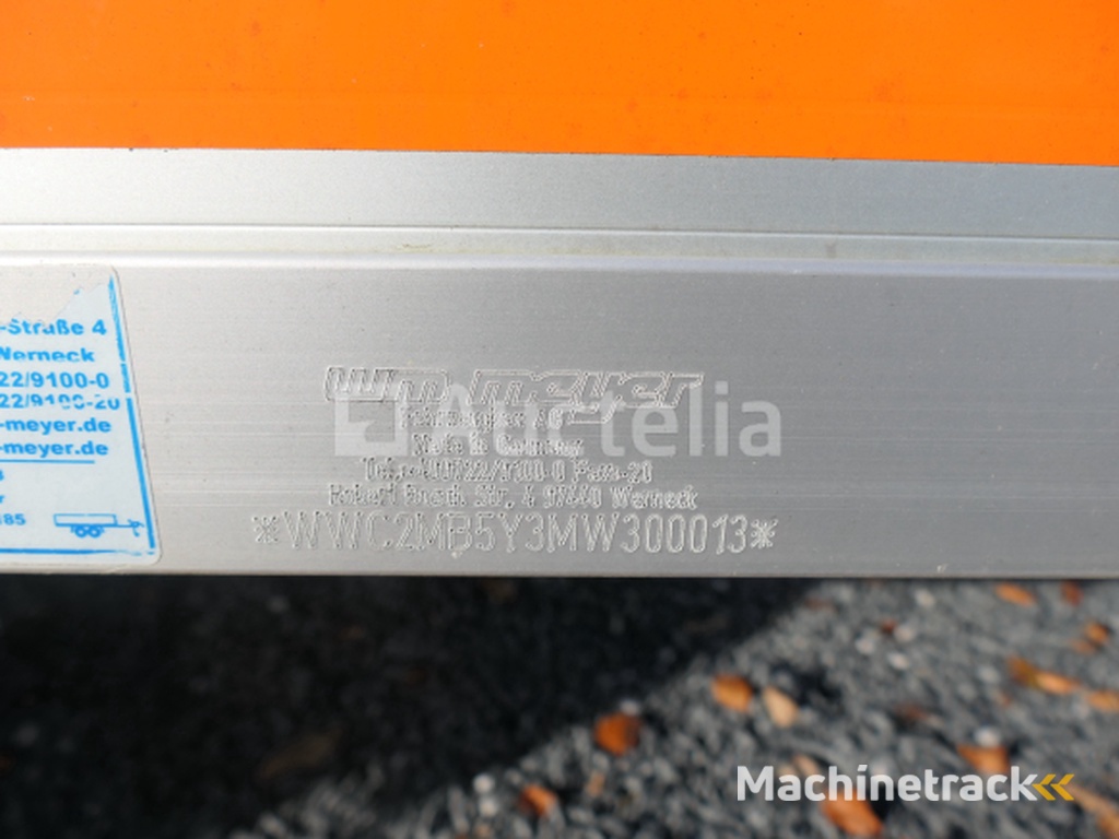 Meyer dubbelassige aanhangwagen WM EG-MB (VIN: WWC2MB5Y3MW300013)