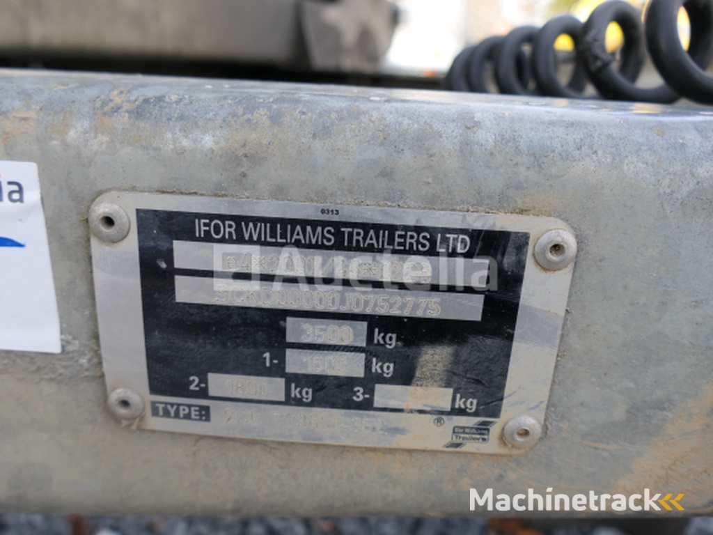 Ifor Williams 2Cb TT35 dubbelassige buigende aanhangwagen (VIN:SCKD00000J0752775)