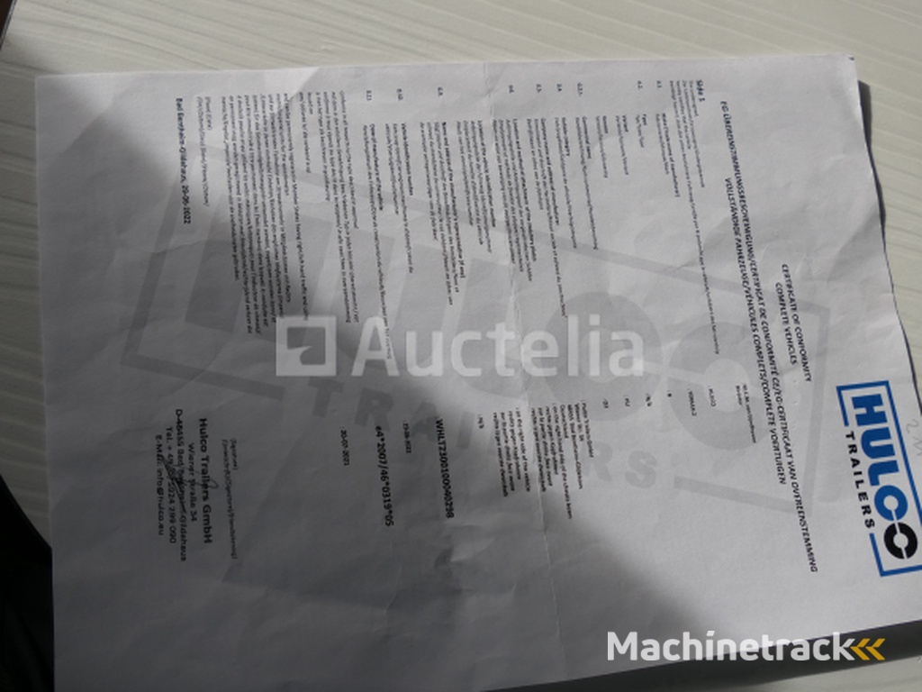 Hulco TERRAX-2 Dubbelassige Oplegger (VIN:WHLT2300100040298)