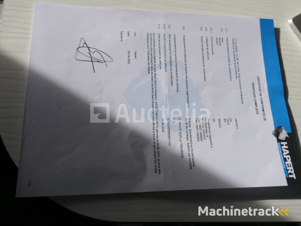 Hapert Indigo enkelassige aanhangwagen (VIN:XLH00000000851433)