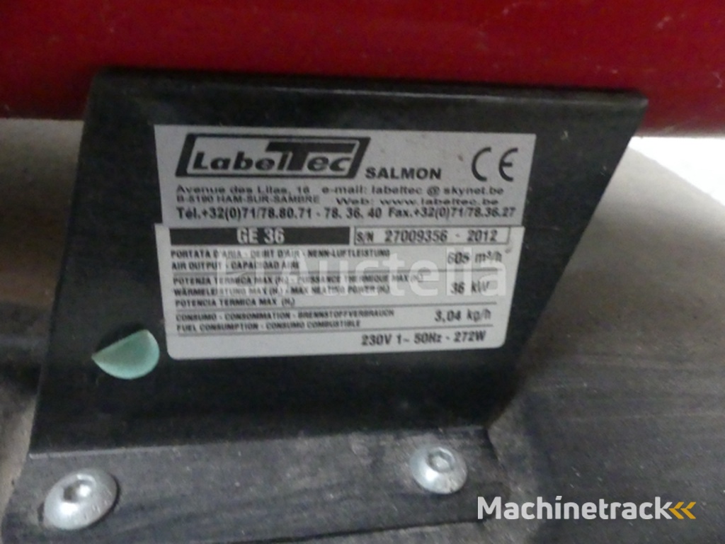 Labeltech GE36 oliegestookt warmtekanon
