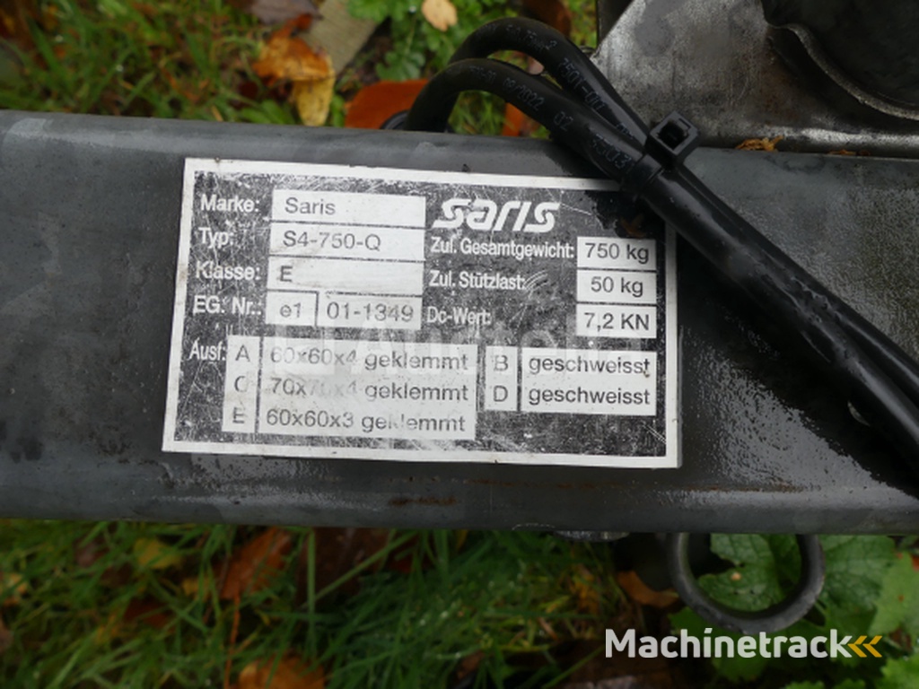 Huifophanging 750 kg Saris H2 MC