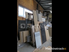 easel-on-wheels-and-its-contents-of-various-panels